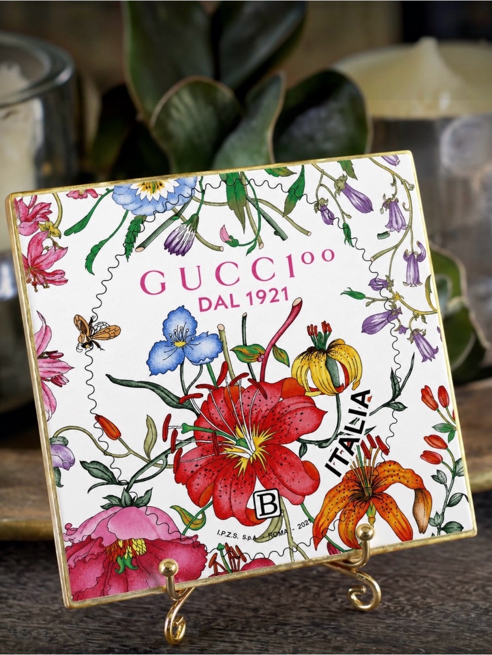 Hand Crafted Gucci Decorative Ceramic Tile 6”